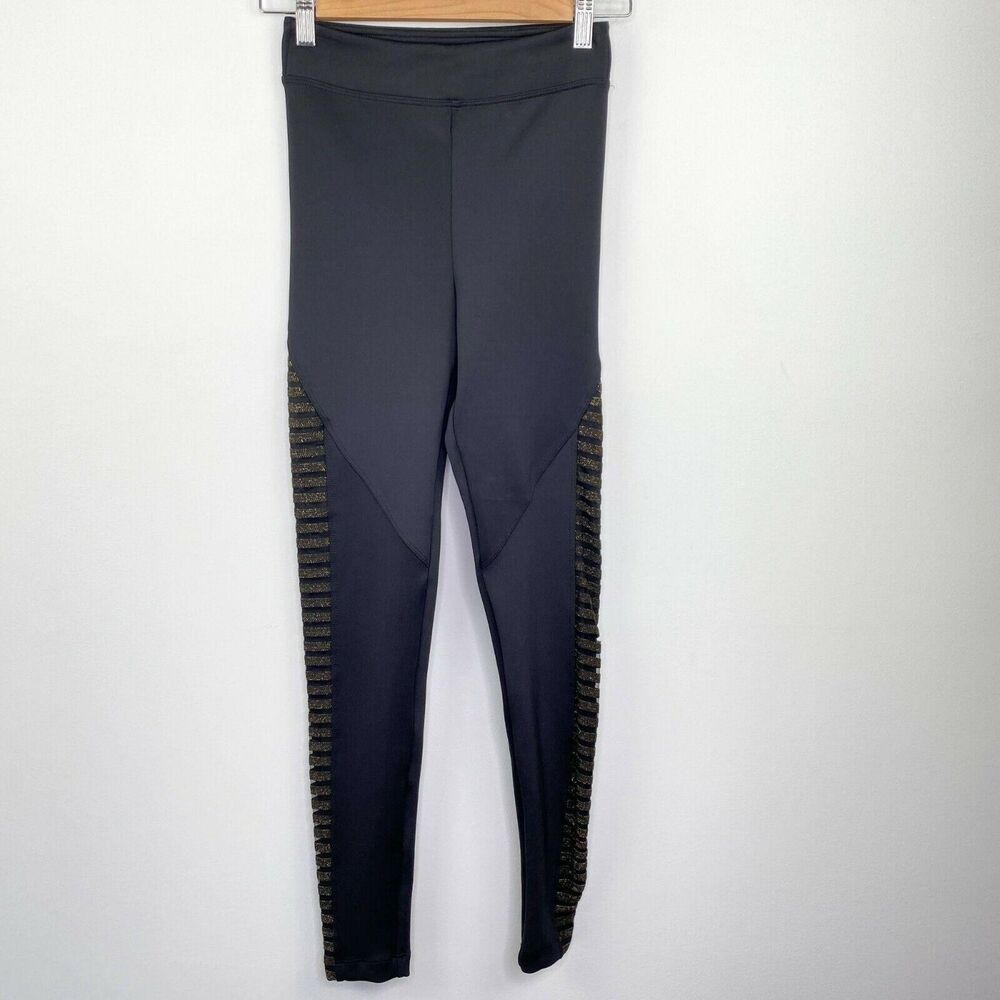 Koral‎ Leggings Women Small Black Chameleon High Rise Metallic Scuba Compression